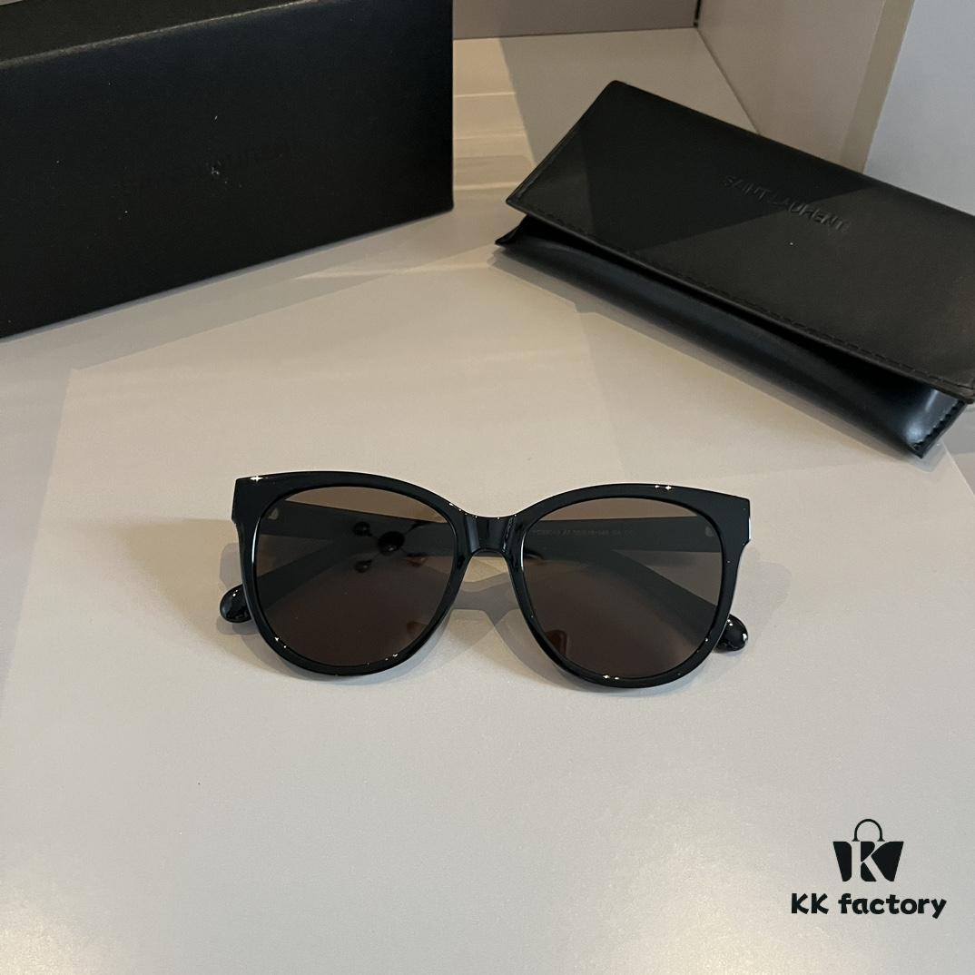 6931a9a3ccd8ab3d7af9e077 YSL Saint Laurent New Arrival SLM94 Gold Black Sunglasses