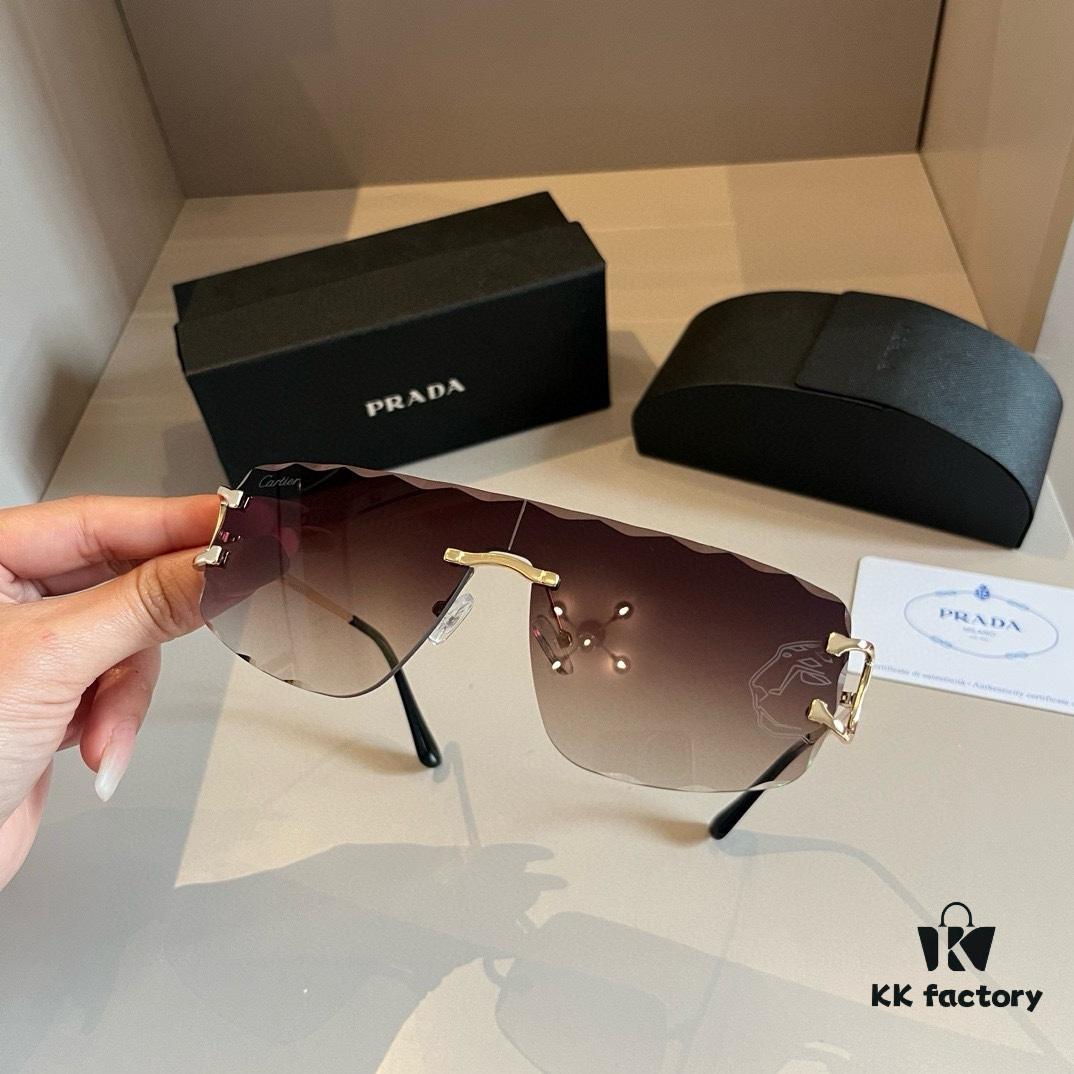6931a9a8ccd8ab3d7af9e0d3 New Cartier Panther Head Sunglasses, Versatile and Stylish, High-End Fashion Eyewear