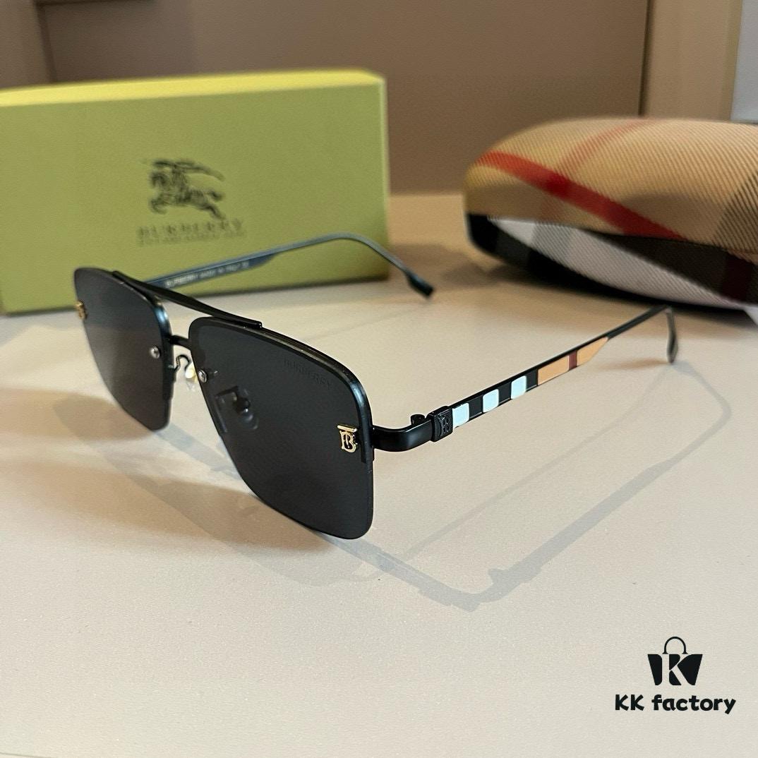 6931a9aaccd8ab3d7af9e0f7 Burberry New One-Piece Aviator Sunglasses, Must-Have Style for Travel, Celebrity Favorite Unisex Sun Glasses