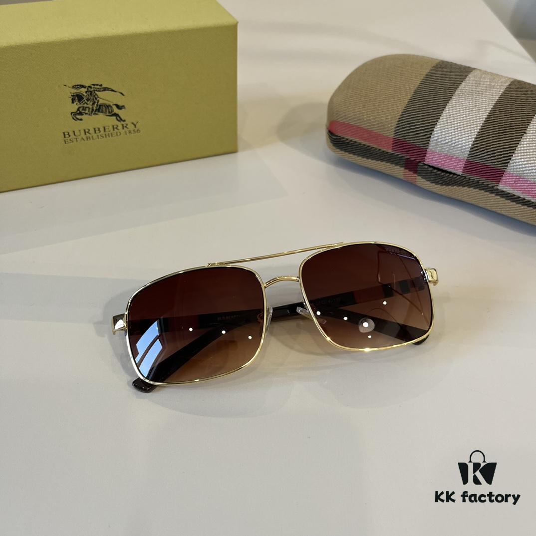 6931a9aeccd8ab3d7af9e12d Burberry New One-Piece Aviator Sunglasses, Must-Have Style for Travel, Popularized by Numerous Celebrities, Unisex Sun Glasses