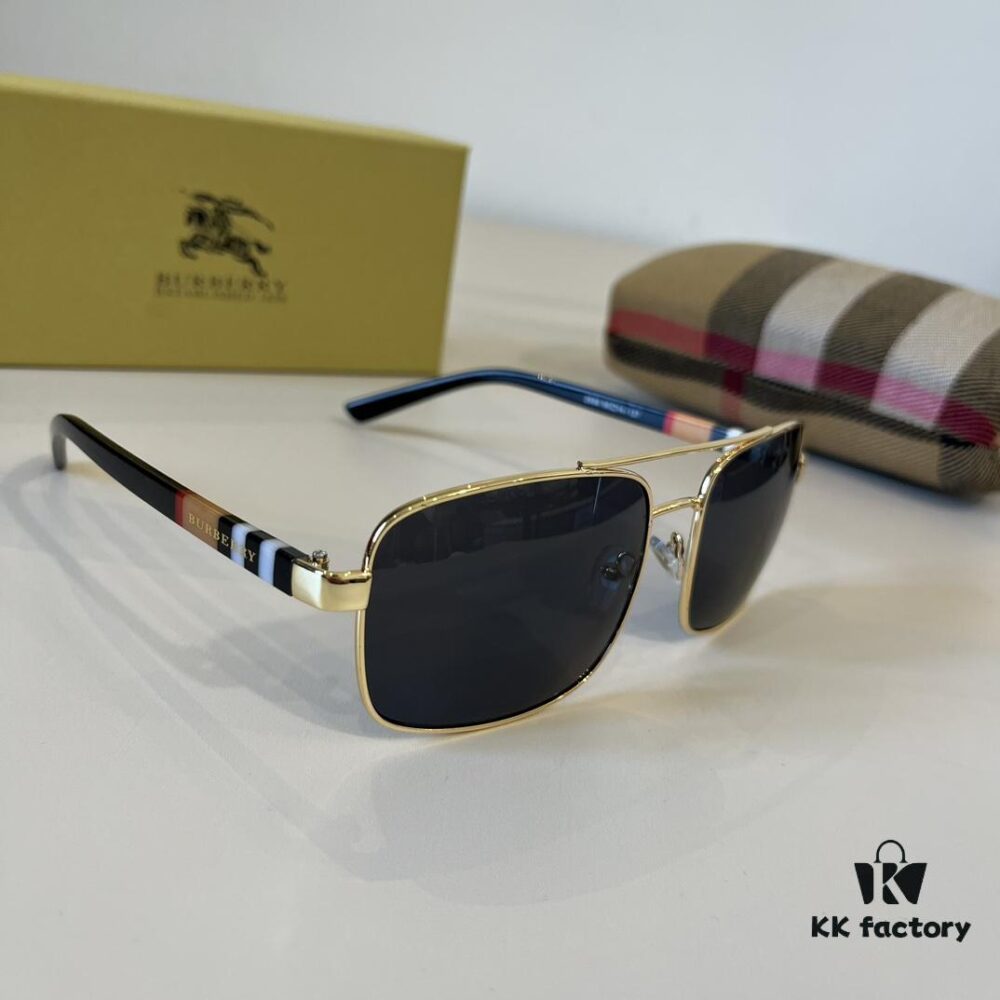6931a9aeccd8ab3d7af9e133 Burberry New One-Piece Aviator Sunglasses, Must-Have Style for Travel, Popularized by Numerous Celebrities, Unisex Sun Glasses