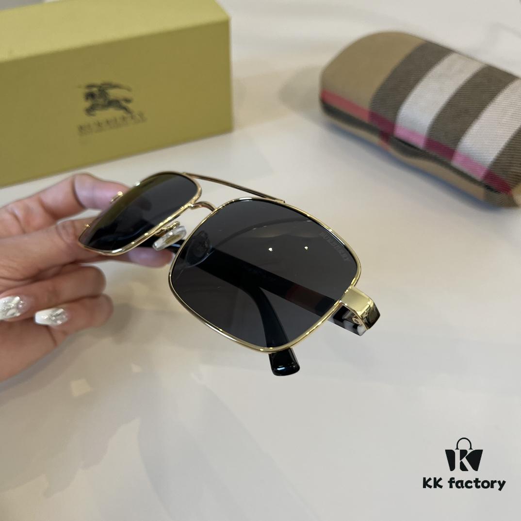 6931a9aeccd8ab3d7af9e136 Burberry New One-Piece Aviator Sunglasses, Must-Have Style for Travel, Popularized by Numerous Celebrities, Unisex Sun Glasses