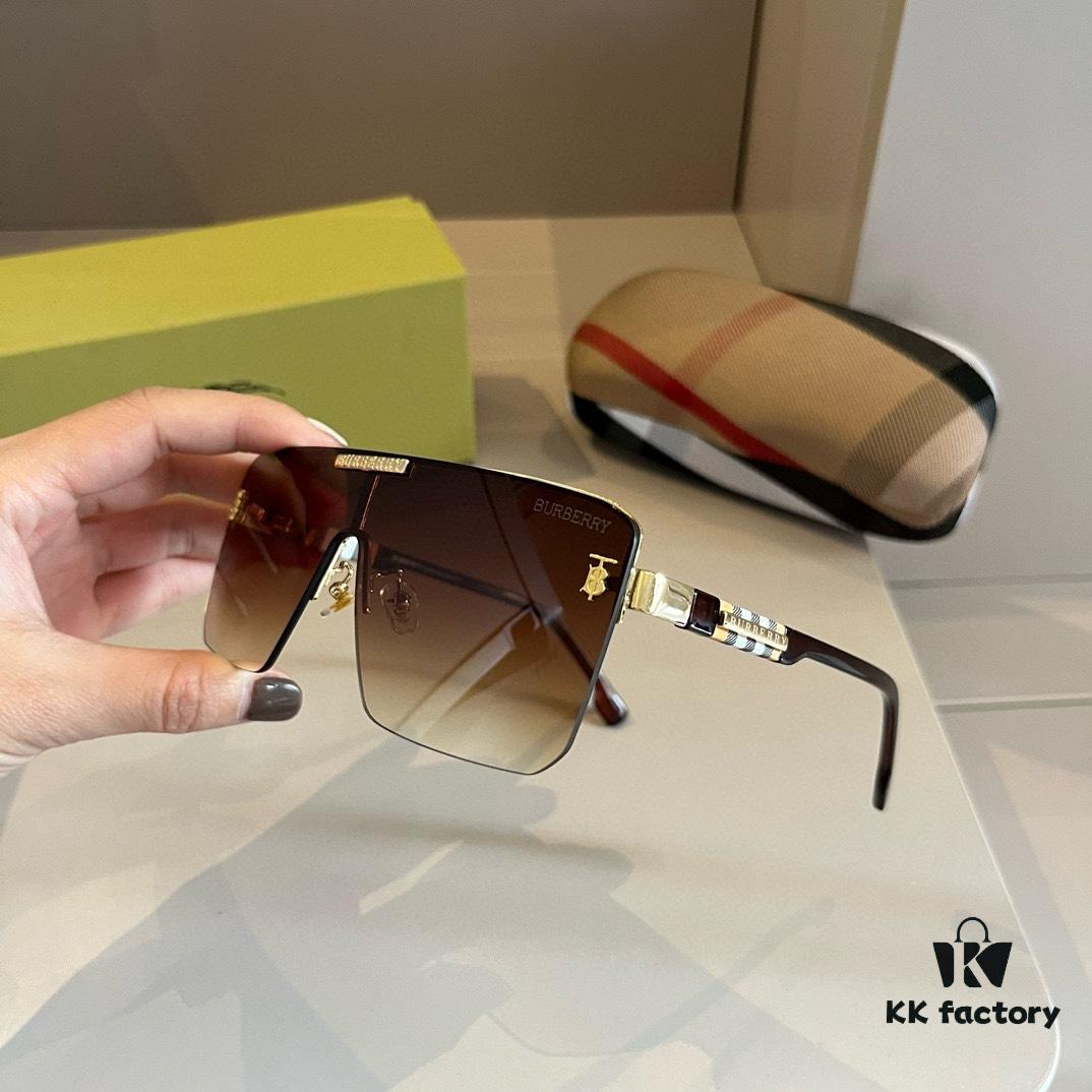 6931a9c0ccd8ab3d7af9e253 Burberry New One-Piece Pilot Sunglasses, Must-Have Travel Accessory, Celebrity-Favorite Unisex Sun Glasses