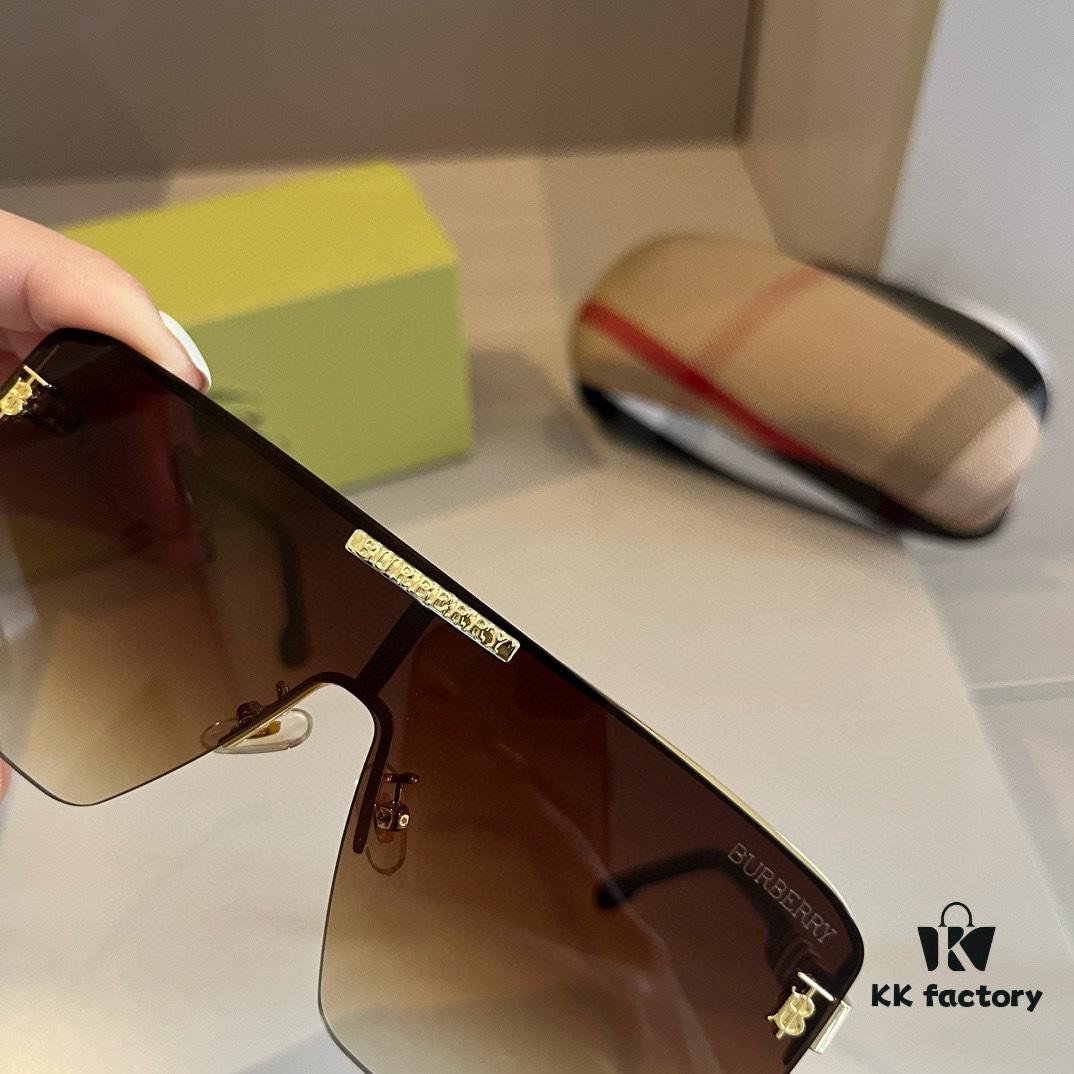 6931a9c0ccd8ab3d7af9e256 Burberry New One-Piece Pilot Sunglasses, Must-Have Travel Accessory, Celebrity-Favorite Unisex Sun Glasses