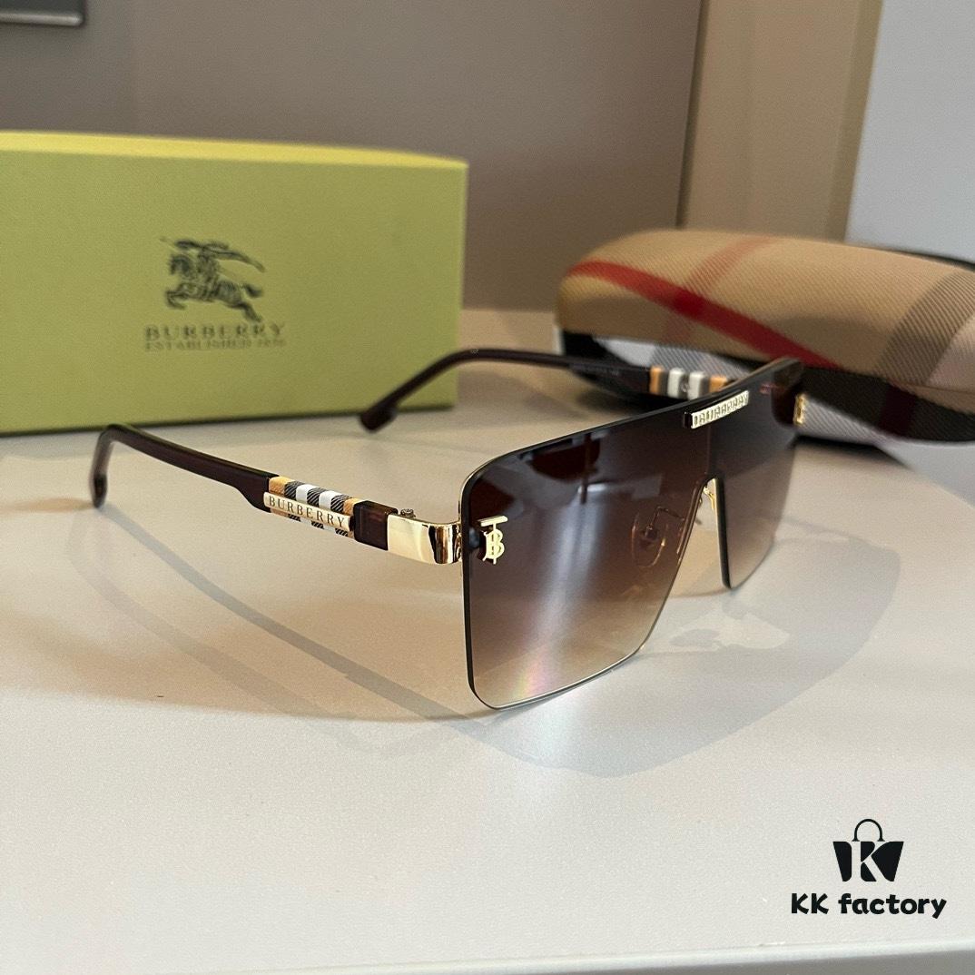 6931a9c0ccd8ab3d7af9e25b Burberry New One-Piece Pilot Sunglasses, Must-Have Style for Travel, Popularized by Numerous Celebrities, Unisex Sun Glasses Aviator Eyewear