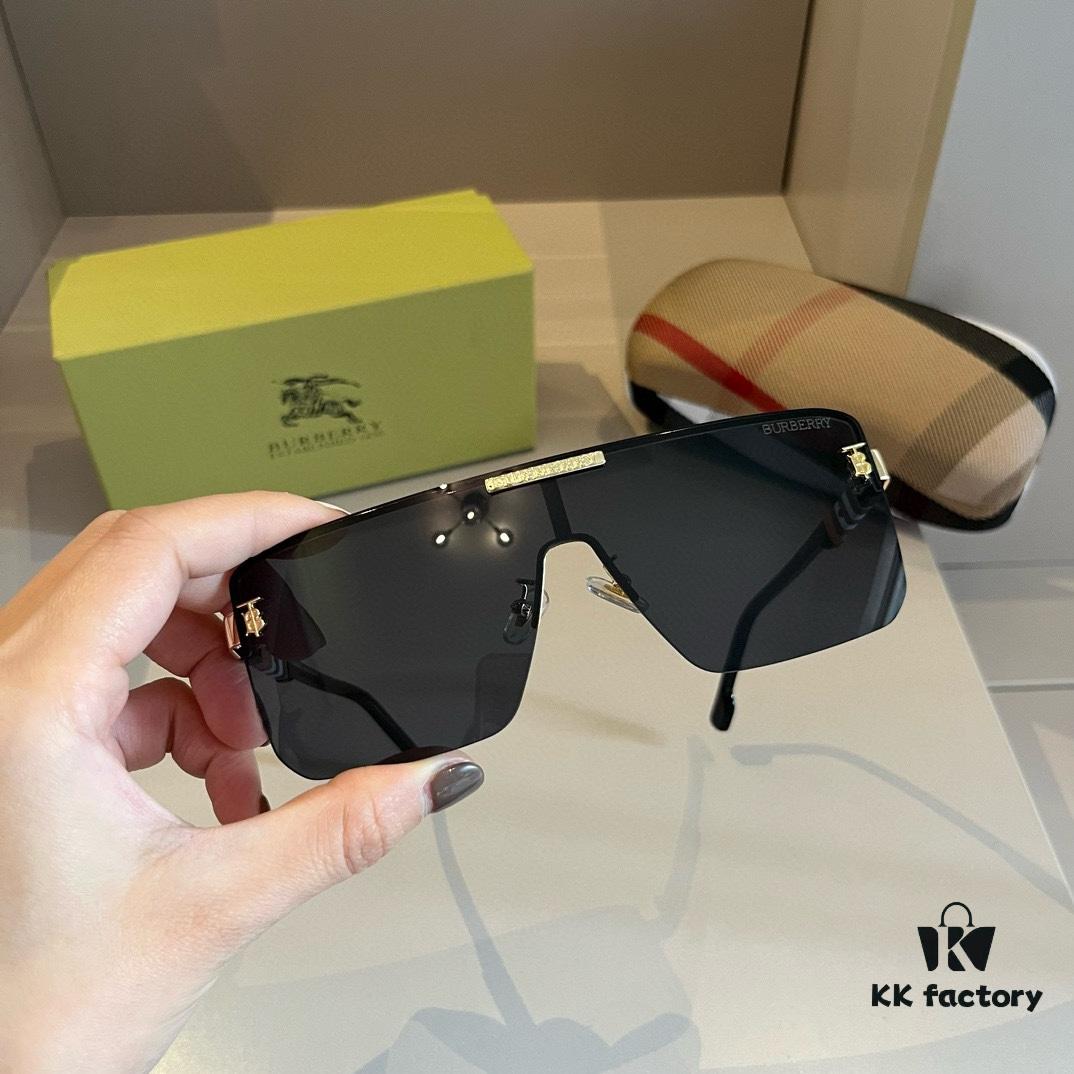 6931a9c1ccd8ab3d7af9e265 Burberry New One-Piece Pilot Sunglasses, Must-Have Travel Accessory, Celebrity Favorite Unisex Sun Glasses