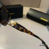 Balenciaga Black-Gold Aviator Sunglasses with Double B Logo