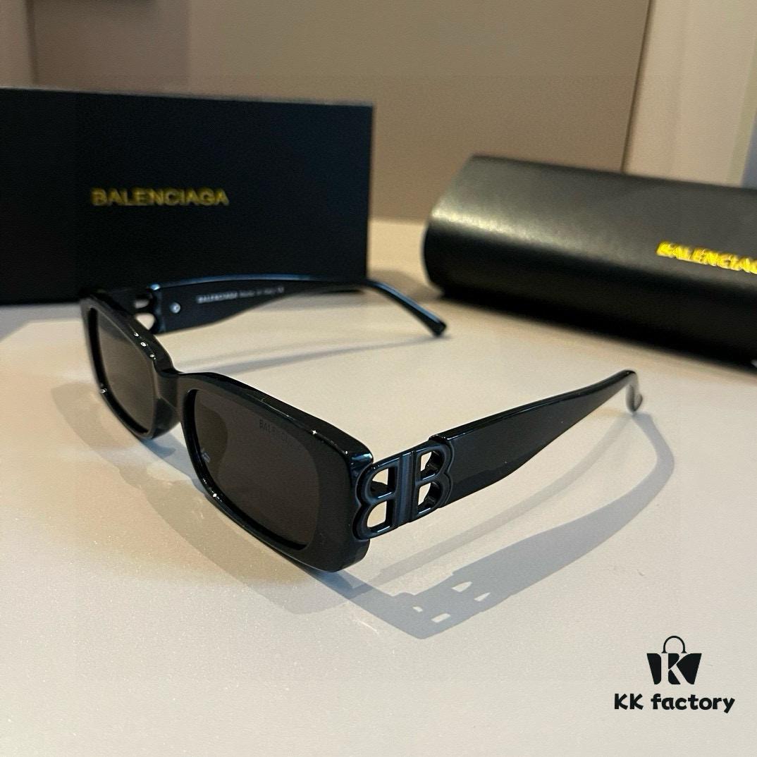 6931a9d3ccd8ab3d7af9e384 Balenciaga Paris Unisex Sunglasses with Black-Gold Dual B Logo, Retro Lightweight Frame