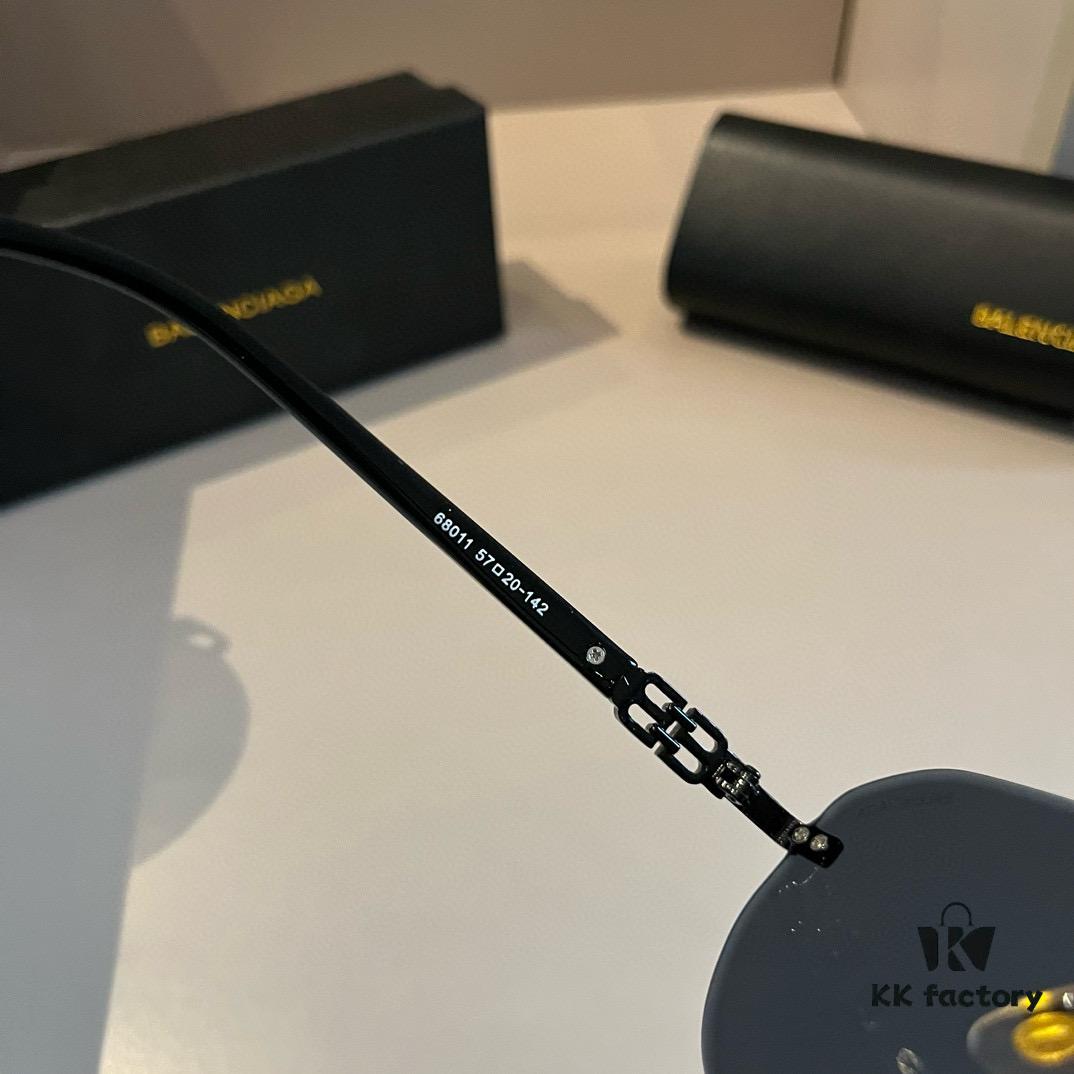 6931a9d5ccd8ab3d7af9e3a5 Balenciaga Black and Gold Sunglasses with Double B Logo - Vintage Square Frame, Lightweight Design
