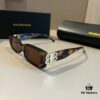6931a9d6ccd8ab3d7af9e3bd Balenciaga Black-Gold Aviator Sunglasses with Double B Logo