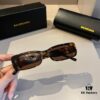6931a9d6ccd8ab3d7af9e3c1 Balenciaga Black-Gold Aviator Sunglasses with Double B Logo