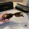6931a9d6ccd8ab3d7af9e3c2 Balenciaga Black-Gold Aviator Sunglasses with Double B Logo