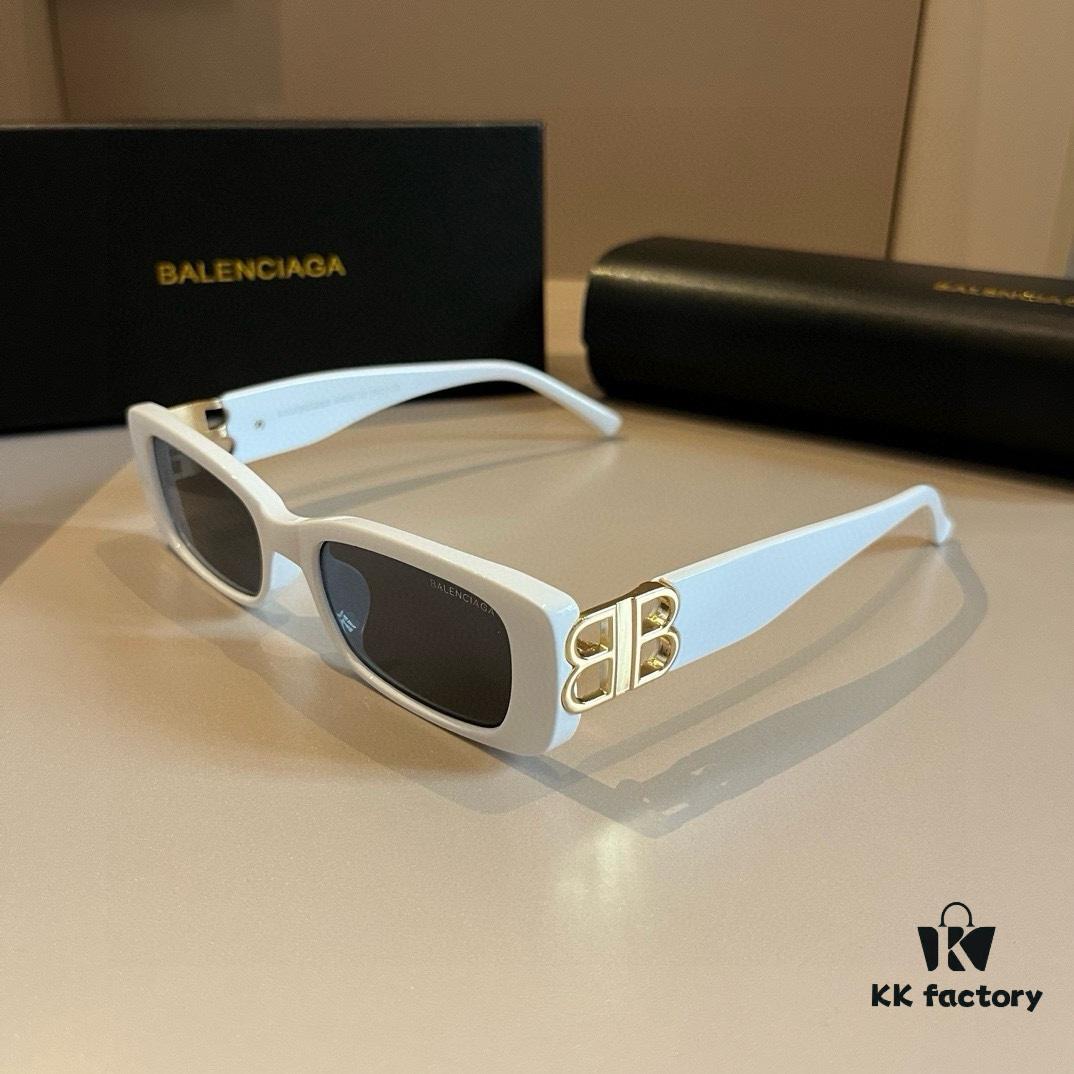 6931a9d7ccd8ab3d7af9e3c6 Balenciaga Black and Gold Sunglasses with Double B Logo, Retro Lightweight Frame