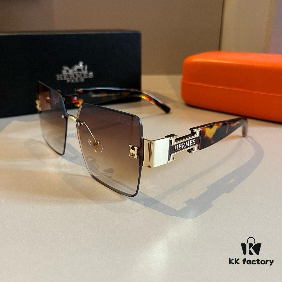 6931a9e0ccd8ab3d7af9e456 Hermes Women's New Heavyweight Sunglasses with Oversized 3D Frame for Face-Framing and Retro Style
