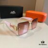 Hermes Women's Oversized 3D Frame Sunglasses, Heavyweight New Arrival, Retro and Elegant