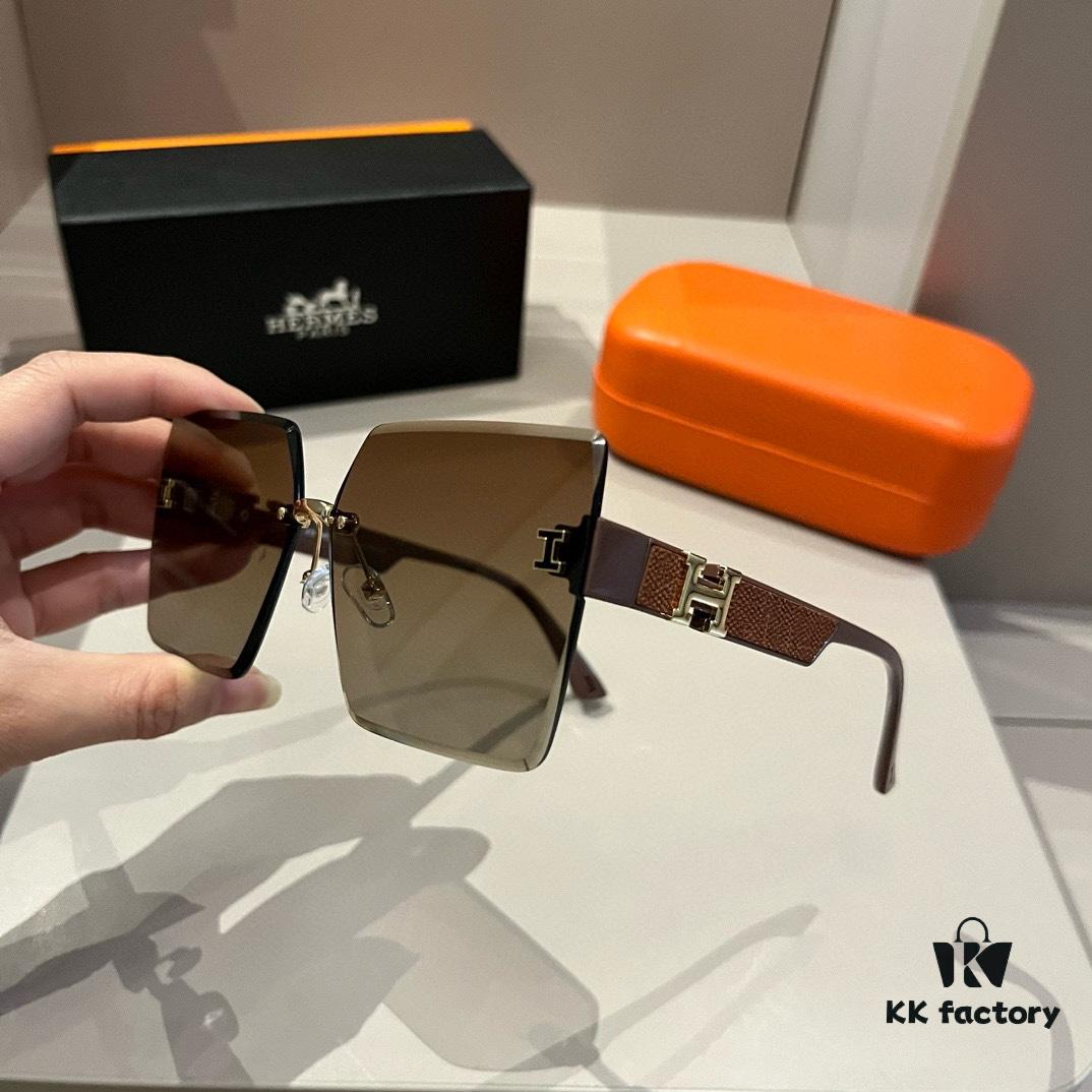 Hermes Women's Sunglasses, Oval Lenses, Premium Custom Design, Essential Eyewear for Travel and Driving