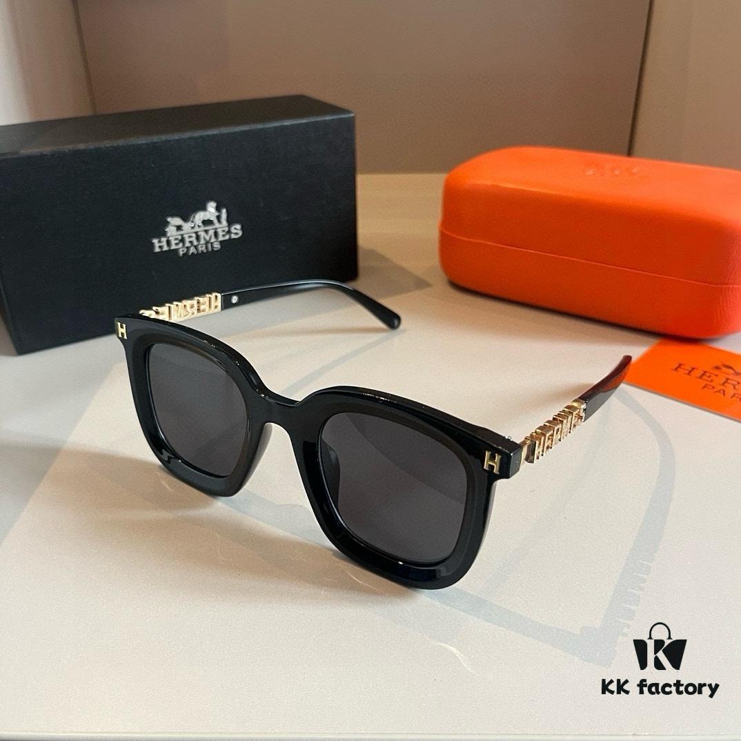 6931a9e4ccd8ab3d7af9e4a1 Hermes Classic Square Frame Sunglasses, Flattering on All Face Shapes, Perfect with Coats or Dresses, Stylish and Elegant, Nylon Polarized Lenses for UV Protection