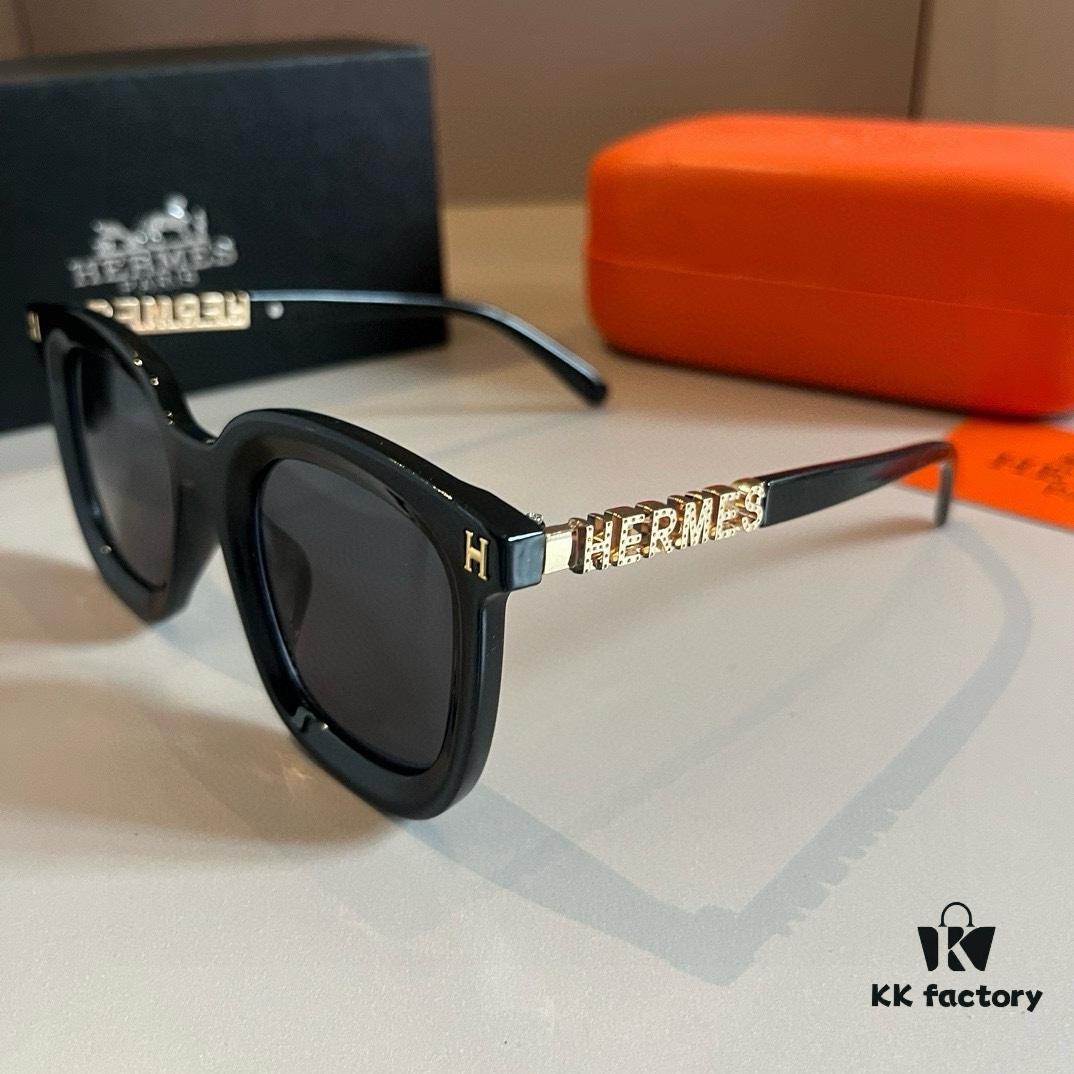 6931a9e4ccd8ab3d7af9e4a2 Hermes Classic Square Frame Sunglasses, Flattering on All Face Shapes, Perfect with Coats or Dresses, Stylish and Elegant, Nylon Polarized Lenses for UV Protection
