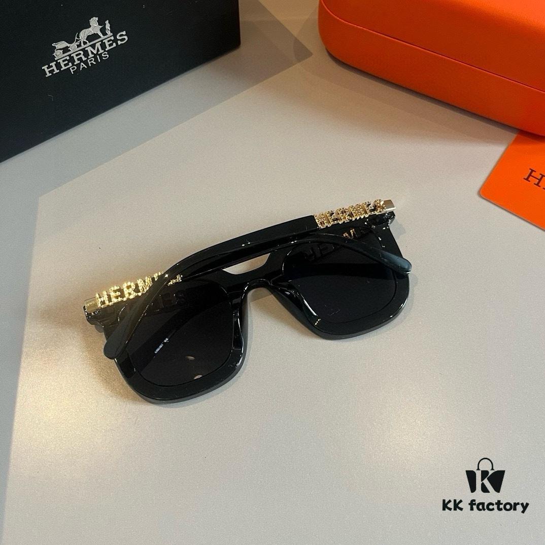 6931a9e5ccd8ab3d7af9e4a5 Hermes Classic Square Frame Sunglasses, Flattering on All Face Shapes, Perfect with Coats or Dresses, Stylish and Elegant, Nylon Polarized Lenses for UV Protection