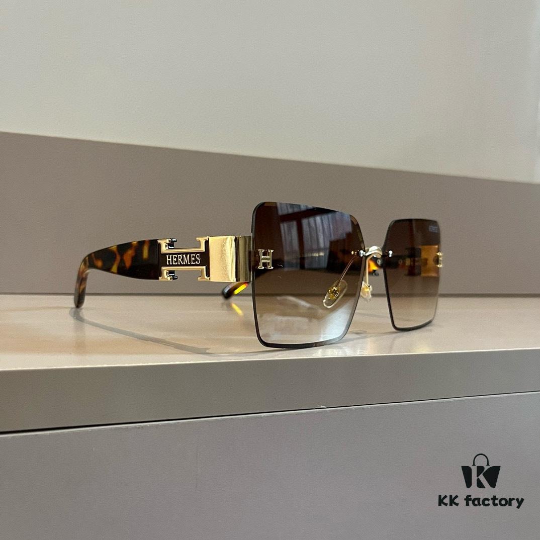 6931a9e9ccd8ab3d7af9e4e9 HERMES Hermès New Heavyweight Women's Sunglasses, Large Frame with 3D Design to Flatter Facial Features, Retro and Elegant Style