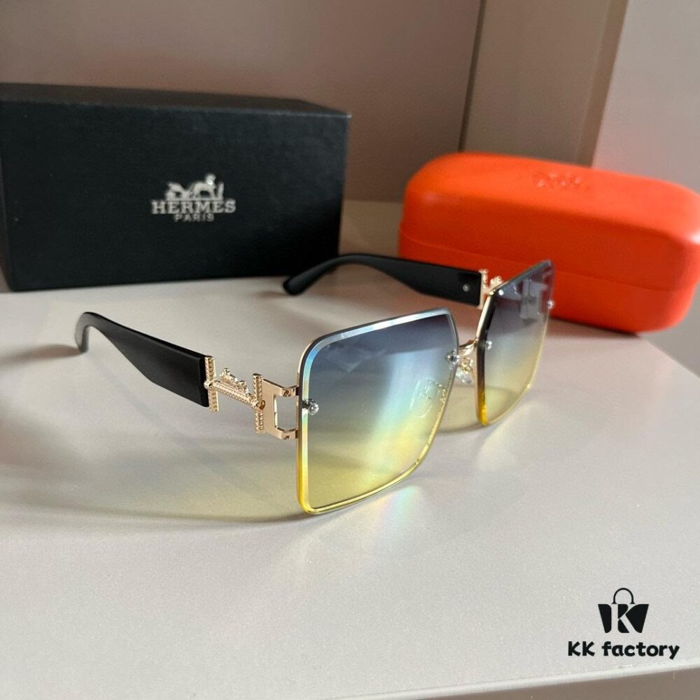 6931a9eaccd8ab3d7af9e4fa Hermes Women's Oversized 3D Frame Sunglasses, New Heavyweight Collection