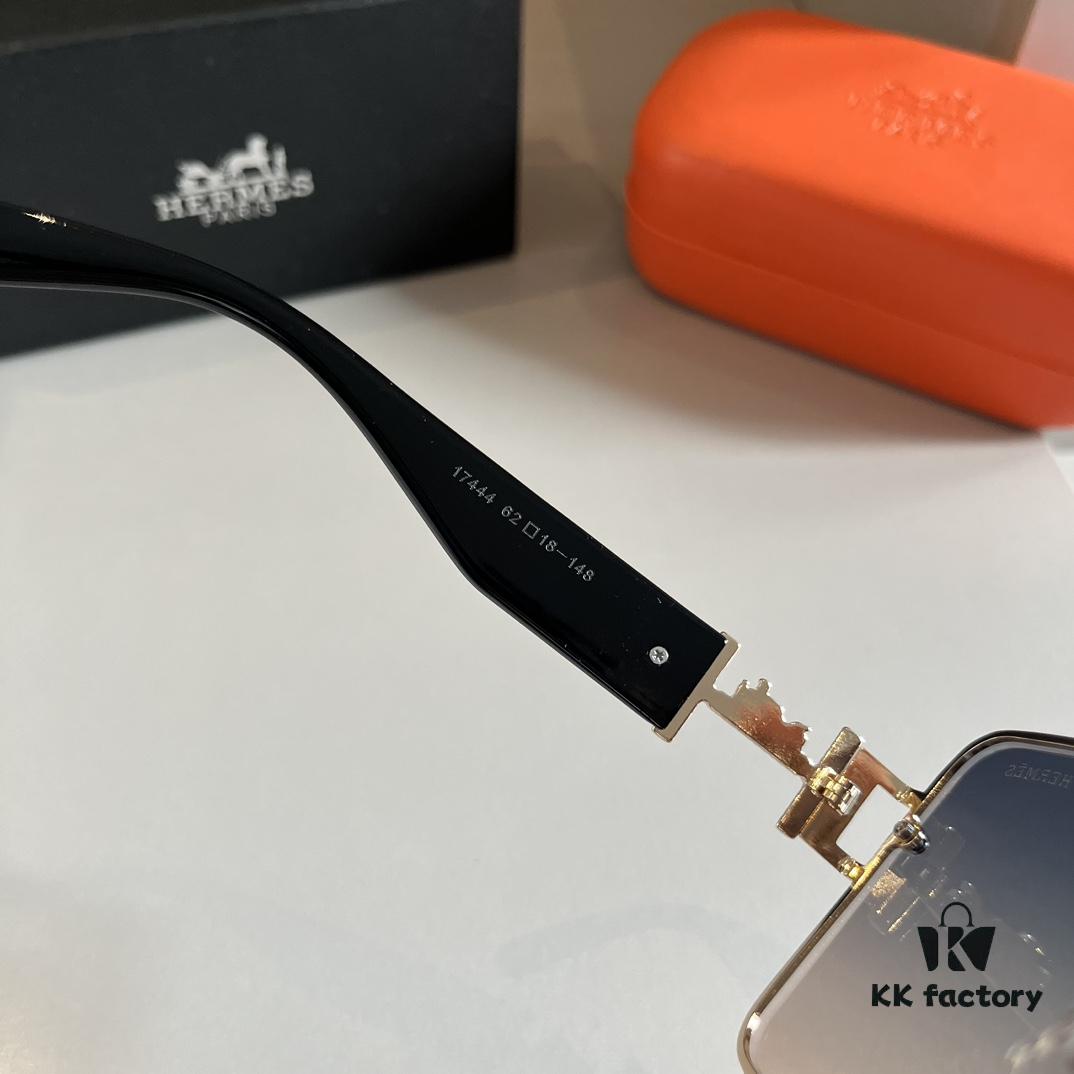 6931a9ebccd8ab3d7af9e514 HERMES Hermès Heavyweight New Arrival Women's Sunglasses, Large Frame with 3D Design to Flatter Facial Features, Retro and Elegant Style