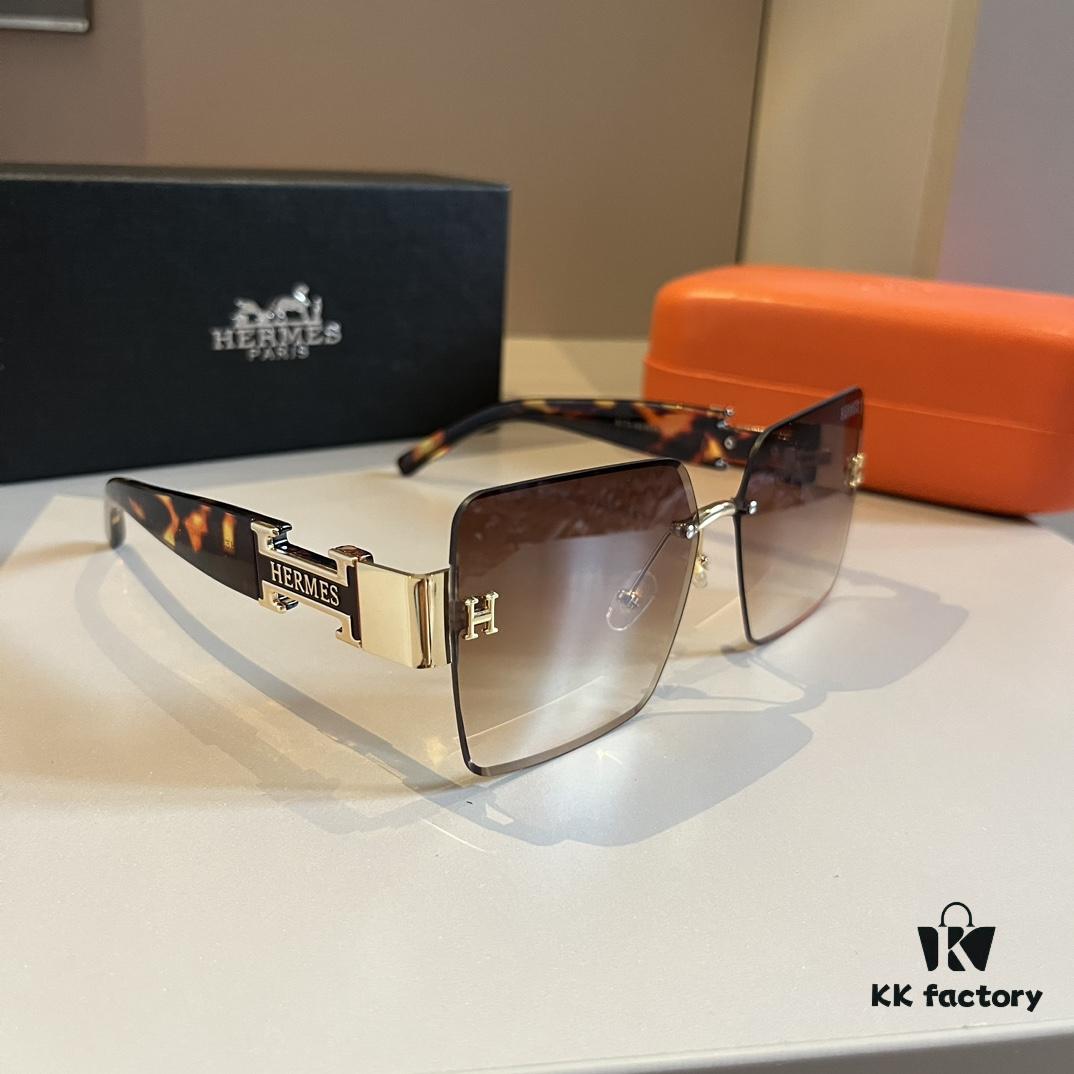 6931a9efccd8ab3d7af9e54e HERMES Hermès New Heavyweight Women's Sunglasses, Large Frame with 3D Design to Flatter Facial Features, Retro and Elegant Style