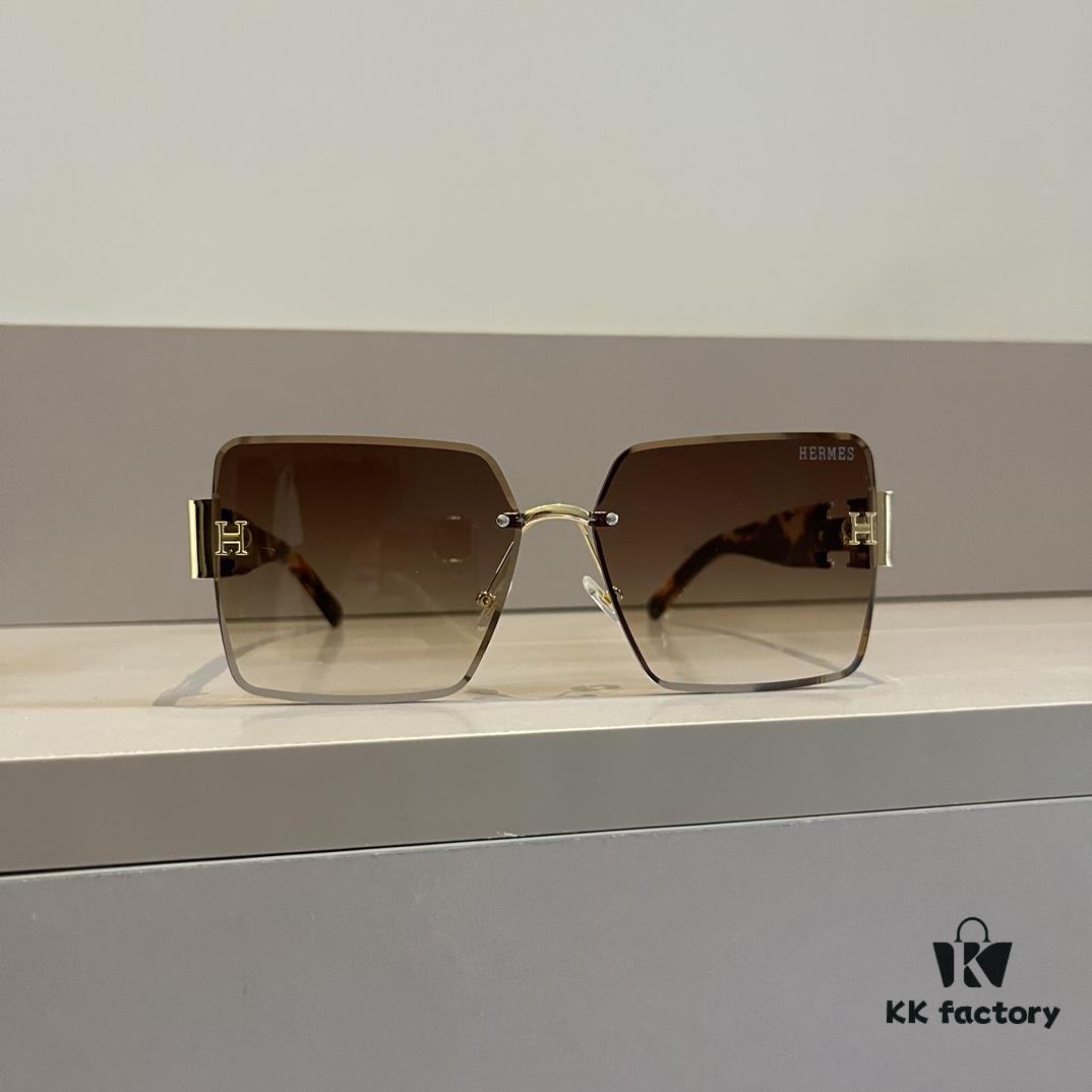 6931a9efccd8ab3d7af9e554 HERMES Hermès New Heavyweight Women's Sunglasses, Large Frame with 3D Design to Flatter Facial Features, Retro and Elegant Style