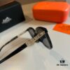 Hermes Classic Square Frame Sunglasses, Flattering on All Face Shapes, Stylish with Coats or Dresses, Nylon Polarized Lenses for UV Protection