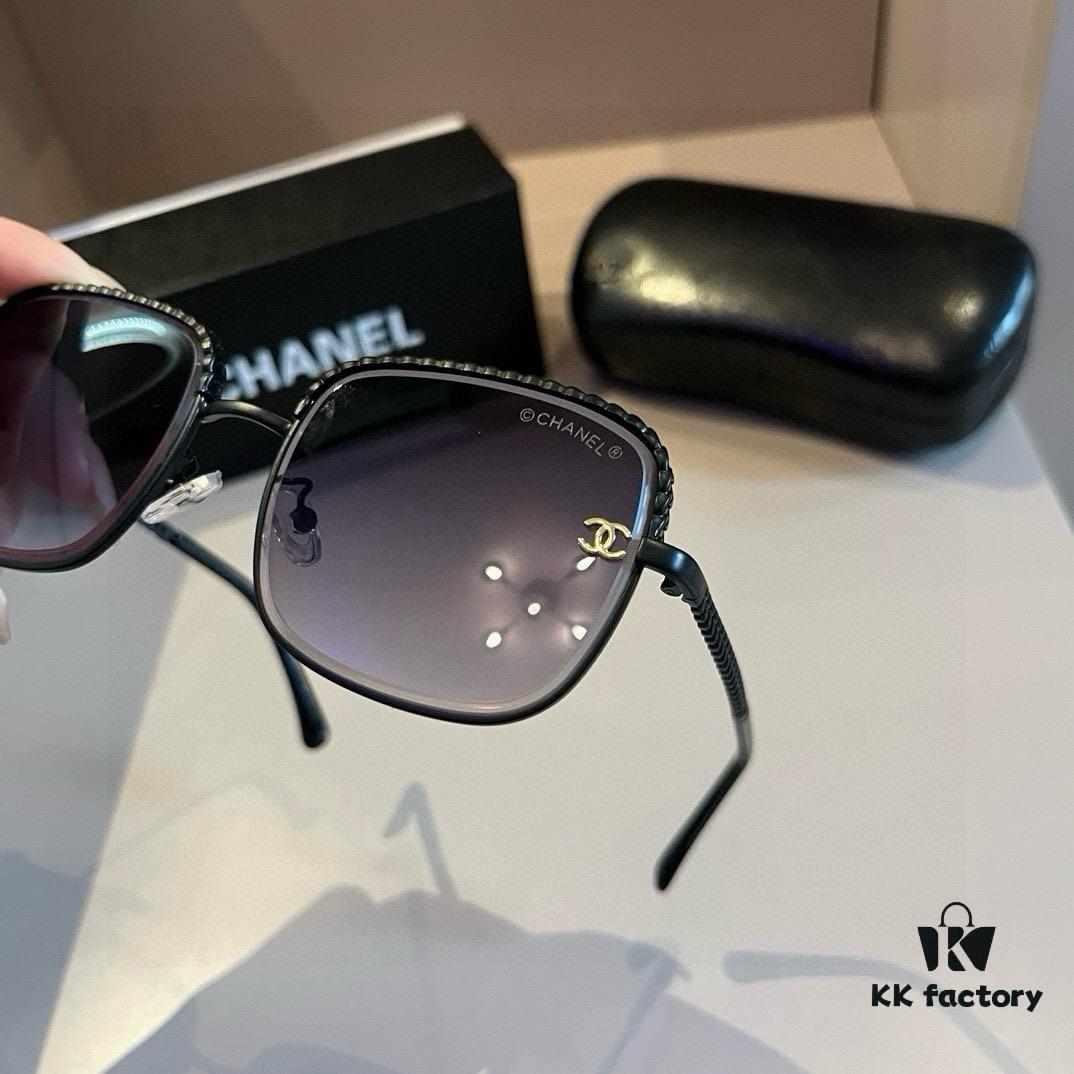 6931aa12ccd8ab3d7af9e77b Chanel Sunglasses, absolutely in love, the moment you put them on, the aura is perfectly captured, they make your face look incredibly slim, large frames yet surprisingly lightweight, with just the right curvature on the temples for a comfortable, feather-light fit!