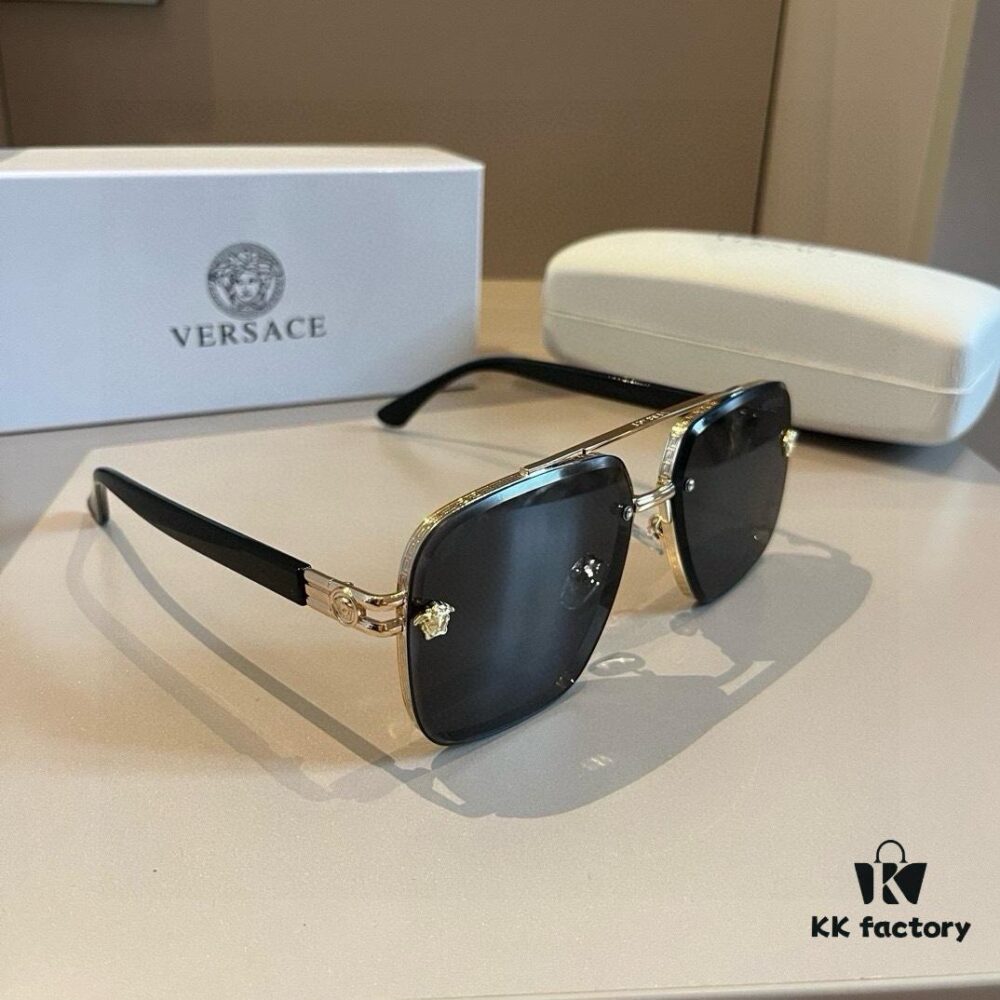 VERSACE Versace Fashion Sunglasses in European and American Style, Men's Polarized Sunglasses, Sun Protection Glasses for Men, Stylish Eyewear to Complement Facial Features