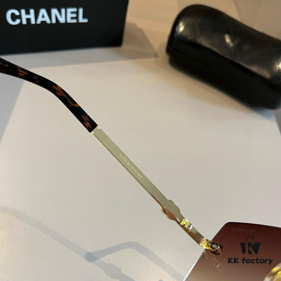 CHANEL Official Spring Collection New Arrival Oversized Sunglasses, Polarized Clear Lens Sun Glasses Popular Among Many Celebrities