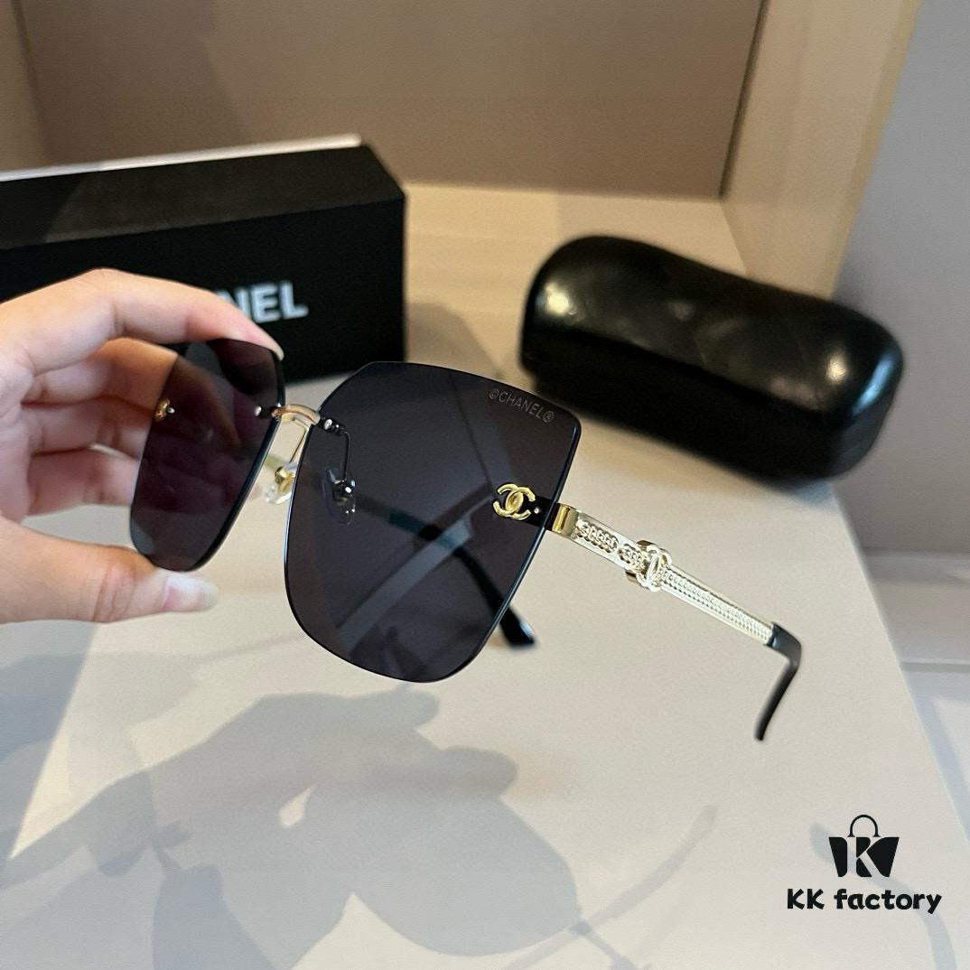 6931aa51ccd8ab3d7af9eb7a CHANEL Official Spring Collection New Arrival Oversized Sunglasses, Polarized Clear Lens Sun Glasses Popular Among Many Celebrities