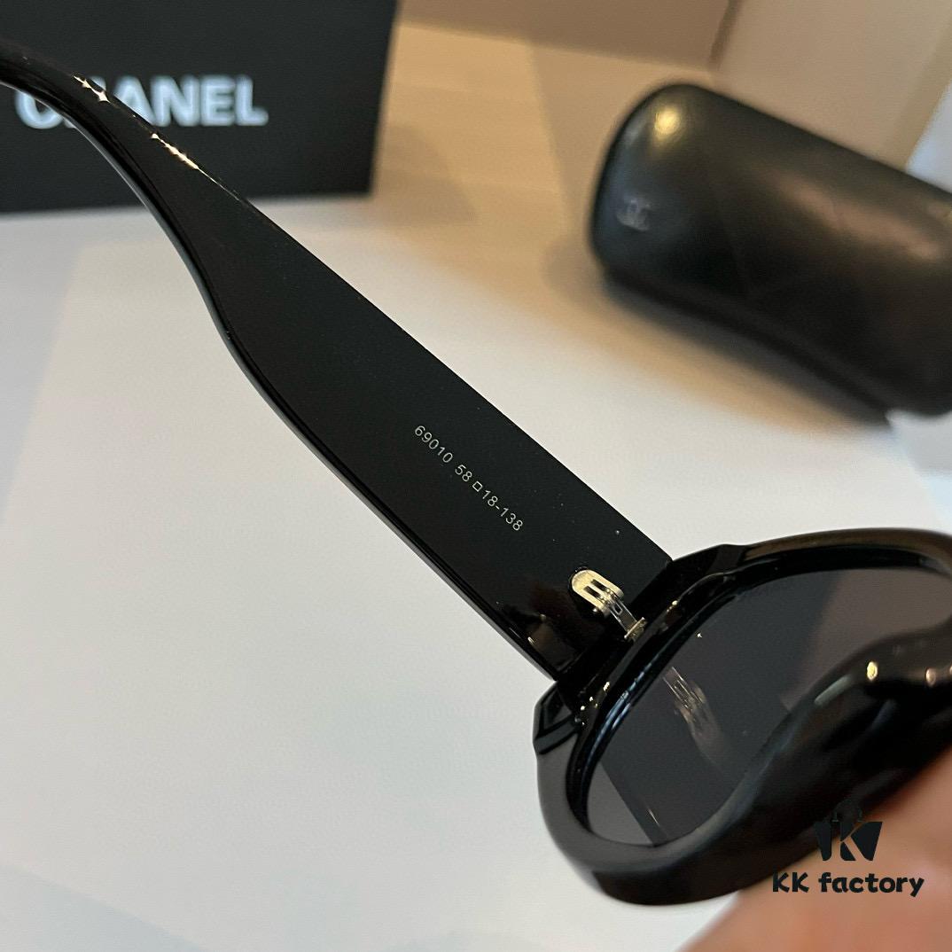 Chanel Black and White Panda Sunglasses, Adorable and Stylish with Unique Frame That Flatters Facial Features