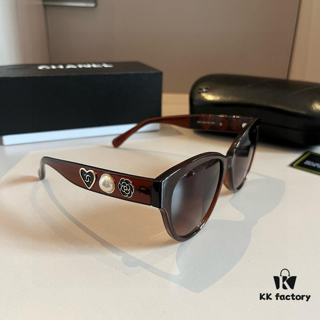 6931aa71ccd8ab3d7af9ed6e Chanel Pearl Heart-Temple Sunglasses, Official Style Custom-Made Eyewear
