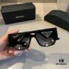 6931aaa3ccd8ab3d7af9f085 Prada Sunglasses for Women, Genuine Triangle Logo, Cai Xukun Same Style, New Trendy Square Frame Wide Temple Acetate Sunglasses