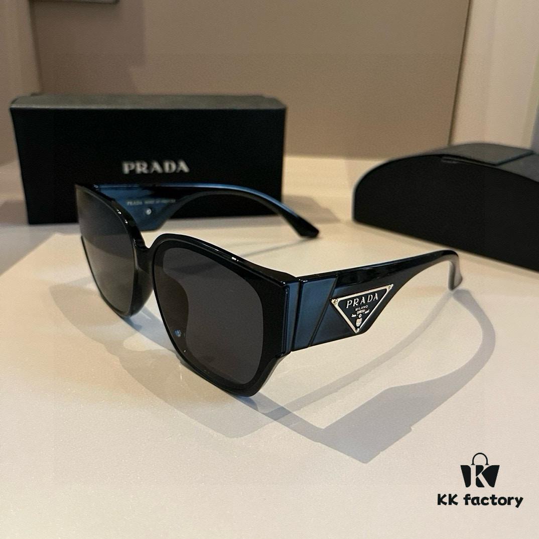 6931aabaccd8ab3d7af9f1f2 Prada Sunglasses for Women, Genuine Triangle Logo, Cai Xukun Same Style, New Trendy Square Frame Wide-Leg Acetate Sunglasses