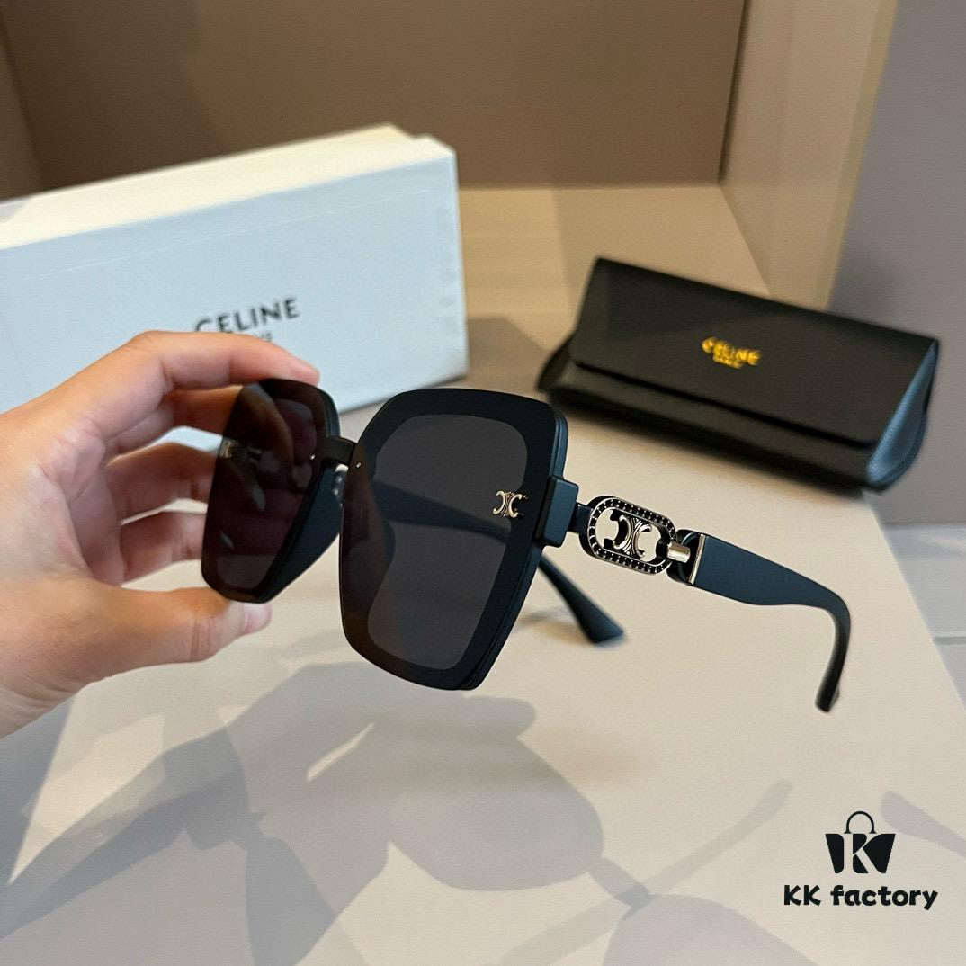 6931ab00ccd8ab3d7af9f638 Celine New Archway Sunglasses with Thick Metal Temples Exude Retro Charm