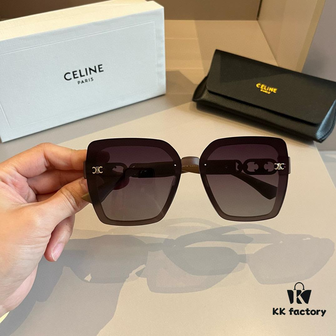 6931ab00ccd8ab3d7af9f642 Celine New Archway Sunglasses with Thick Metal Temples Exude Retro Charm