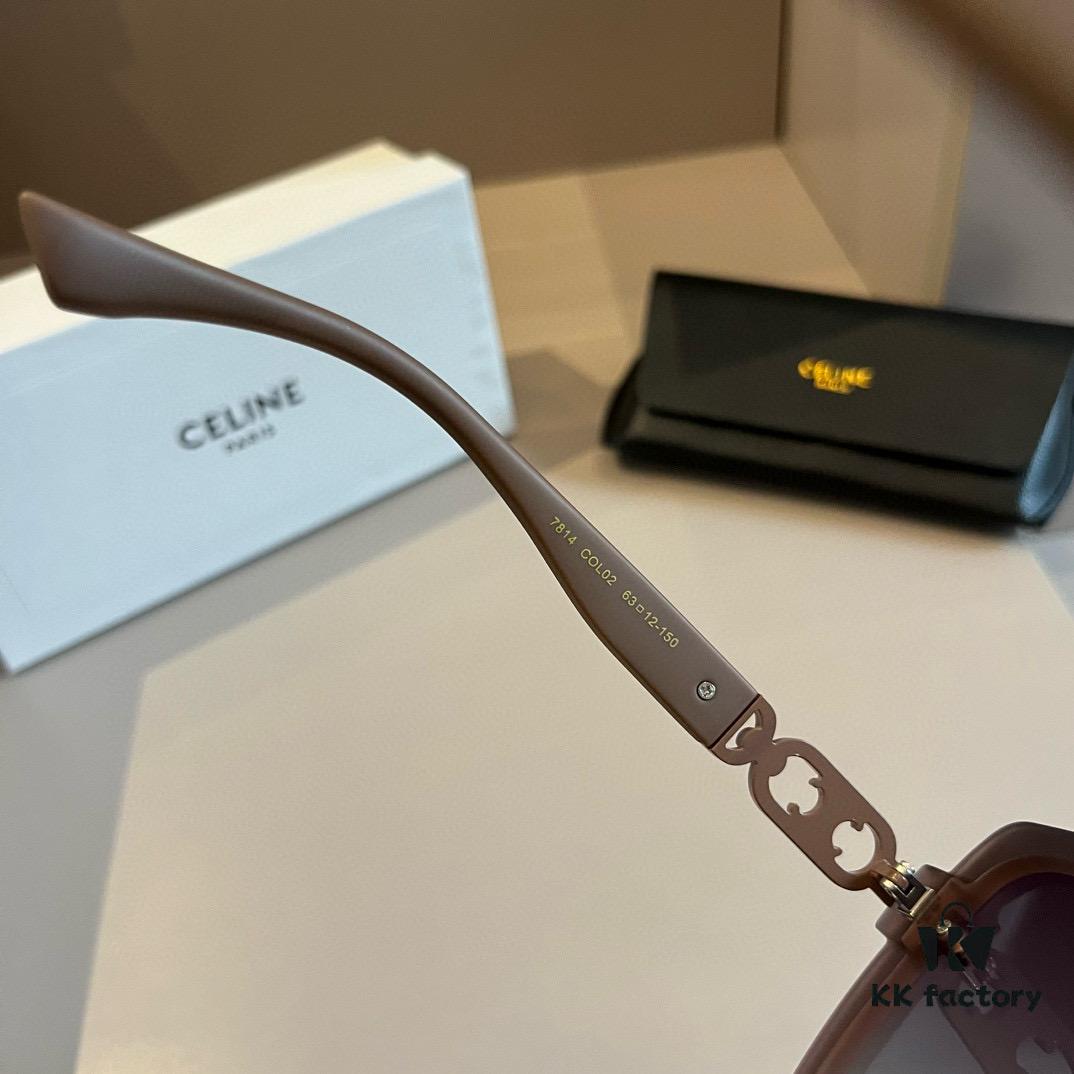 6931ab00ccd8ab3d7af9f645 Celine New Archway Sunglasses with Thick Metal Temples Exude Retro Charm