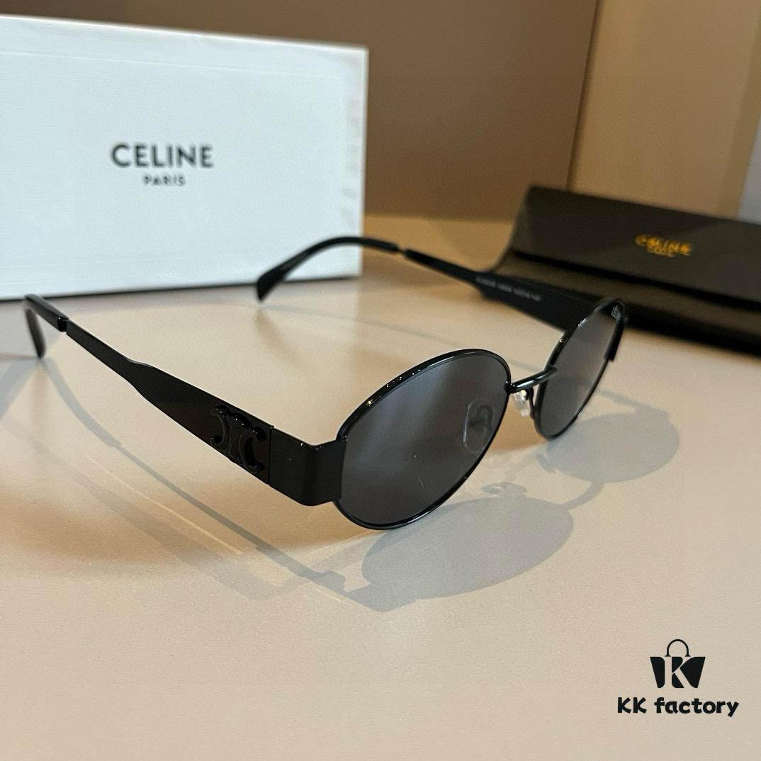 Lisa's Same Celine Retro Round-frame Sunglasses, Known as the 'Egg Superman' Style, Also Called the Arc de Triomphe Design, Always Popular and Hard to Get
