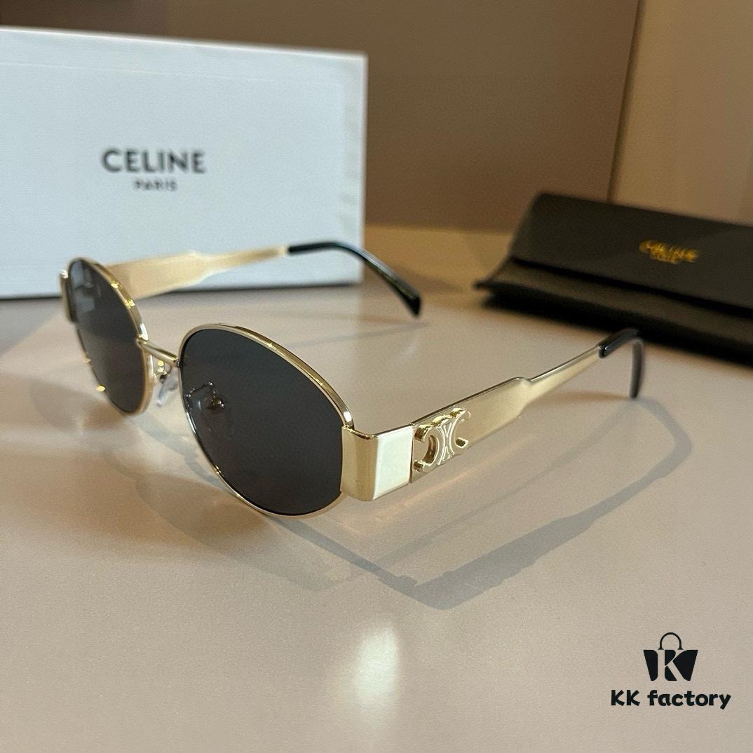 6931ab2dccd8ab3d7af9f8e6 Lisa's Same Celine Retro Round-frame Sunglasses, the 'Egg Superman' Style from Celine, Known as the Arc de Triomphe Model, Always Popular and Hard to Get
