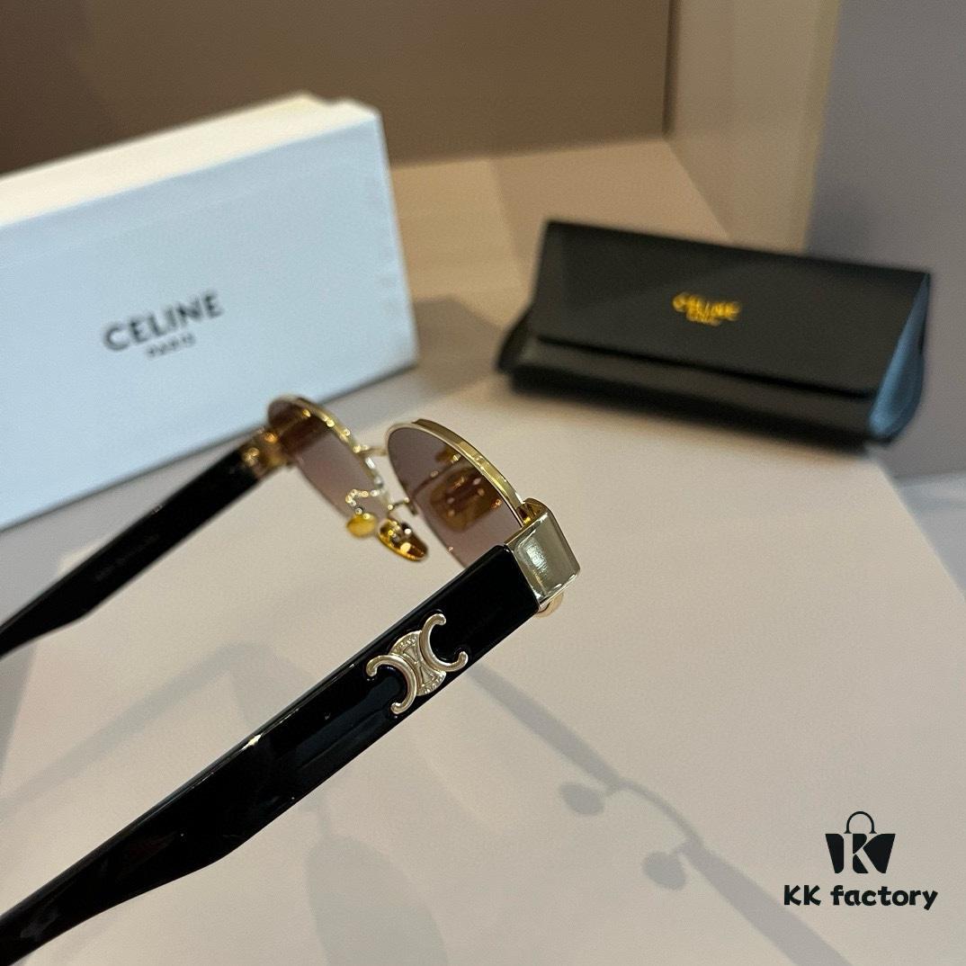 6931ab46ccd8ab3d7af9fa52 Celine New Archlight Sunglasses CL40222U, Same as Lisa's Oval Frame with Thick Metal Temples Exuding a Retro Vibe