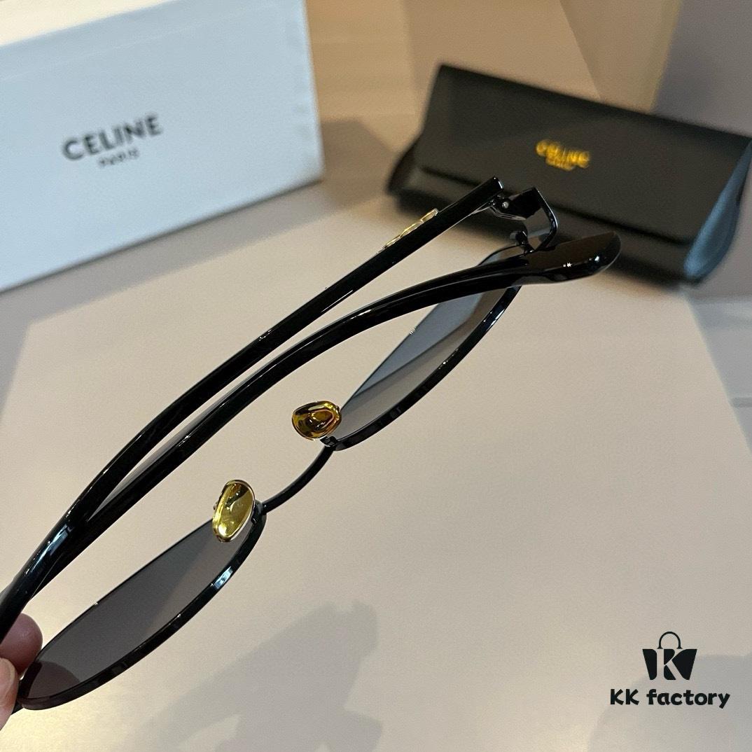 6931ab47ccd8ab3d7af9fa60 Celine New Archlight Sunglasses CL40222U, Same as Lisa's Oval Frame with Thick Metal Temples Exuding a Retro Vibe