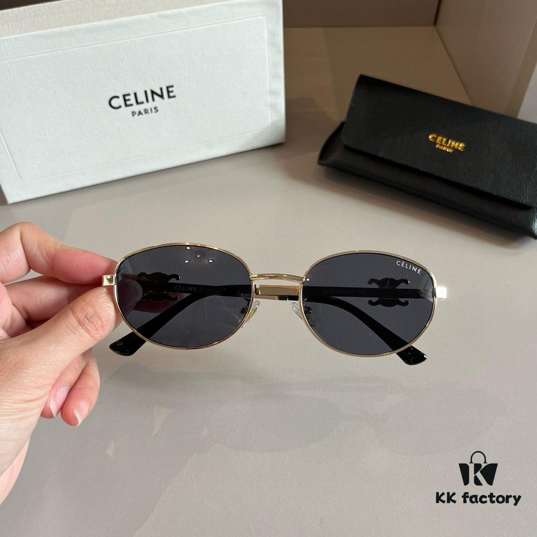 Lisa's Same Celine Retro Round-Frame Sunglasses, Known as the 'Egg Man' Style, Always Popular and Hard to Get