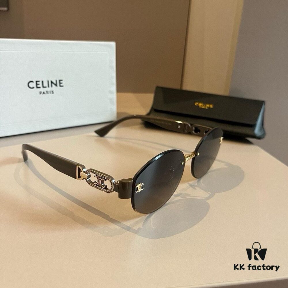 6931ab4bccd8ab3d7af9fa97 Celine New Archway Sunglasses with Bold Metal Temples Exuding Retro Charm