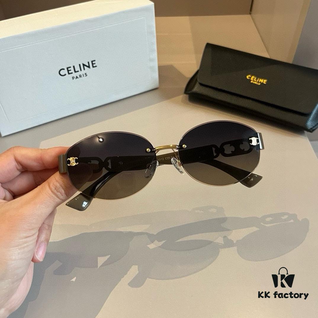 6931ab4bccd8ab3d7af9fa99 Celine New Archway Sunglasses with Bold Metal Temples Exuding Retro Charm