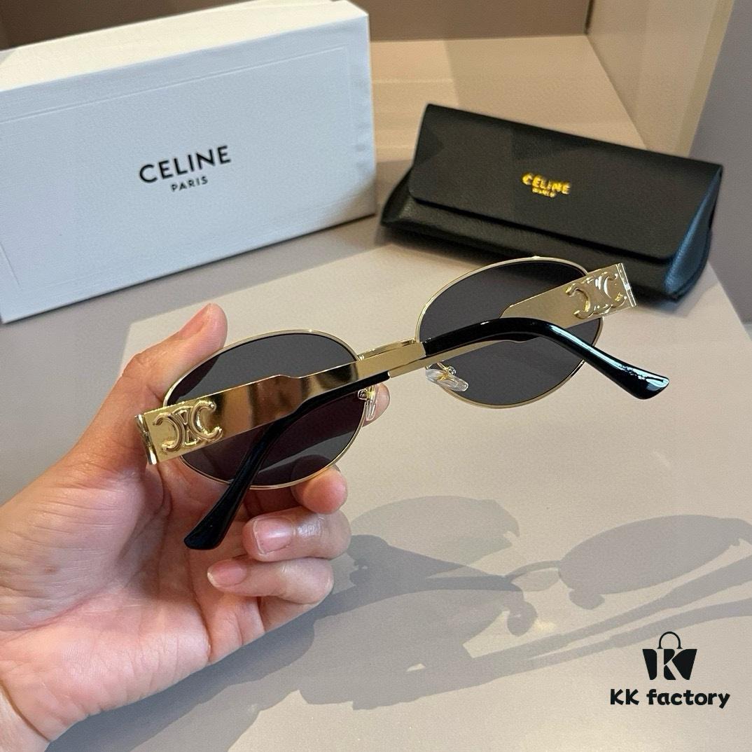 6931ab4fccd8ab3d7af9fad5 Lisa's Same Celine Retro Round-Framed Sunglasses, Known as the 'Egg Superman' Style, Also Referred to as the Arch of Triumph Design, Highly Popular and Hard to Get