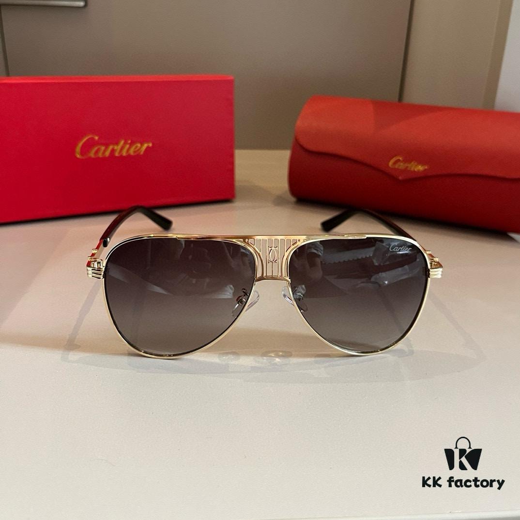 6931ab61ccd8ab3d7af9fbe2 Cartier Men's High-End Aviator Sunglasses, Website One-to-One Replica, Elegant and Luxurious Design with Minimalist Iconic Logo on Temples