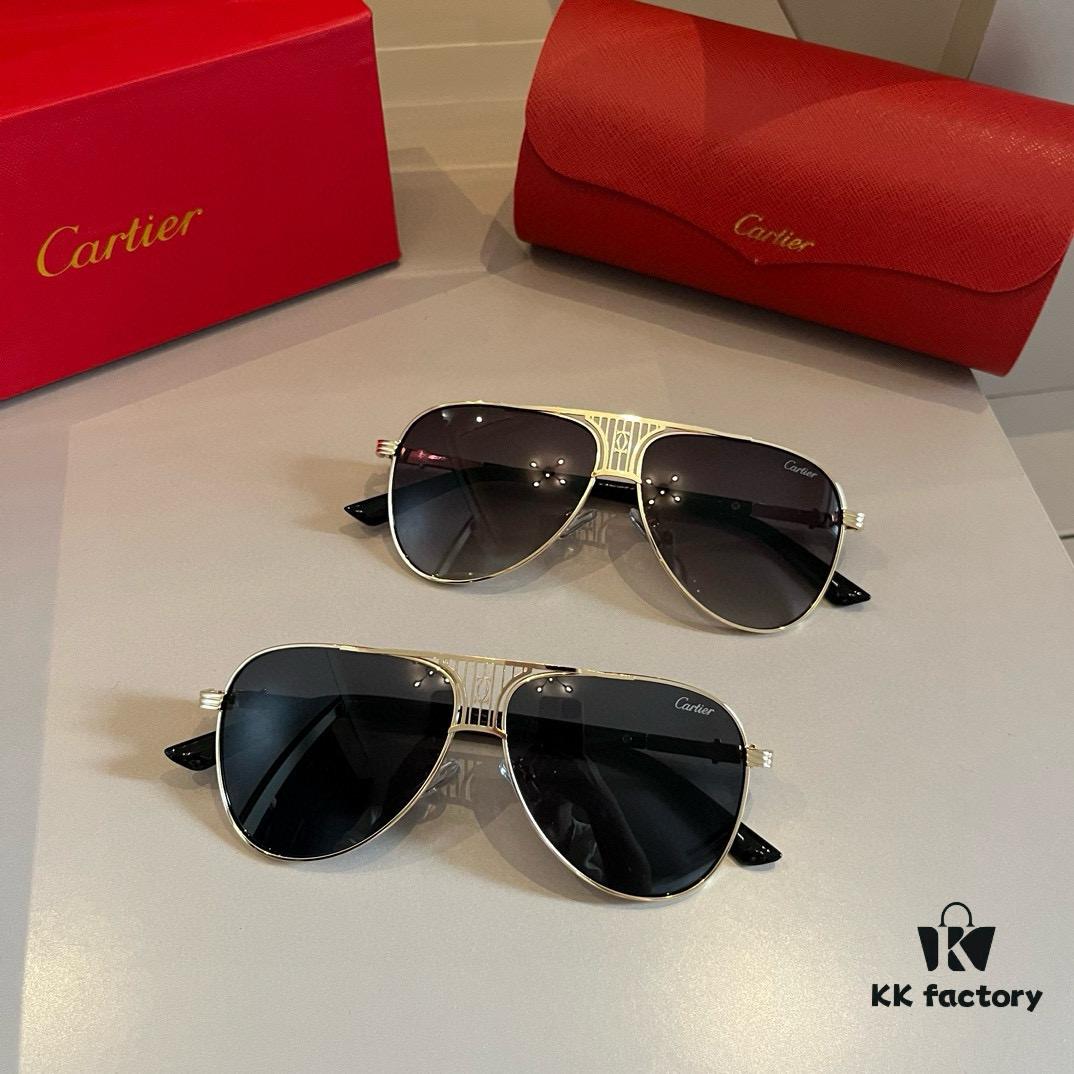 6931ab61ccd8ab3d7af9fbea Cartier Men's High-End Aviator Sunglasses, Website One-to-One Replica, Elegant and Luxurious Design with Minimalist Iconic Logo on Temples